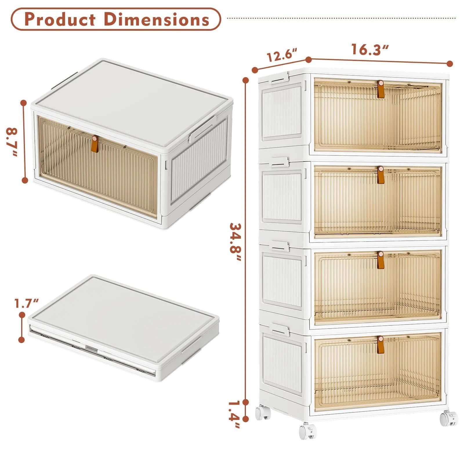 Modern Rectangular PP Storage Box Foldable Multifunctional Organizer for Toy Shoe Clothes in Living Room