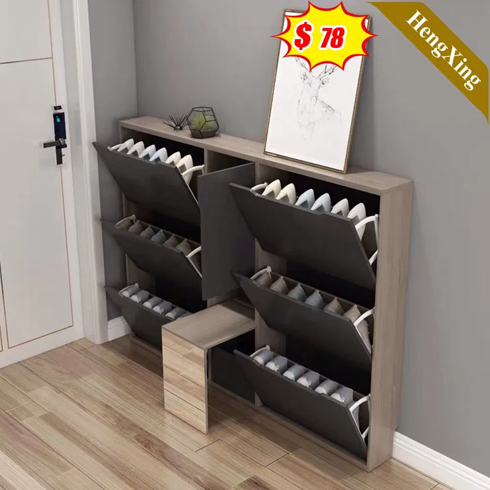 Quality Wholesale Modern Living Room Furniture Storage MFC Melamine Shoe Rack Cabinet