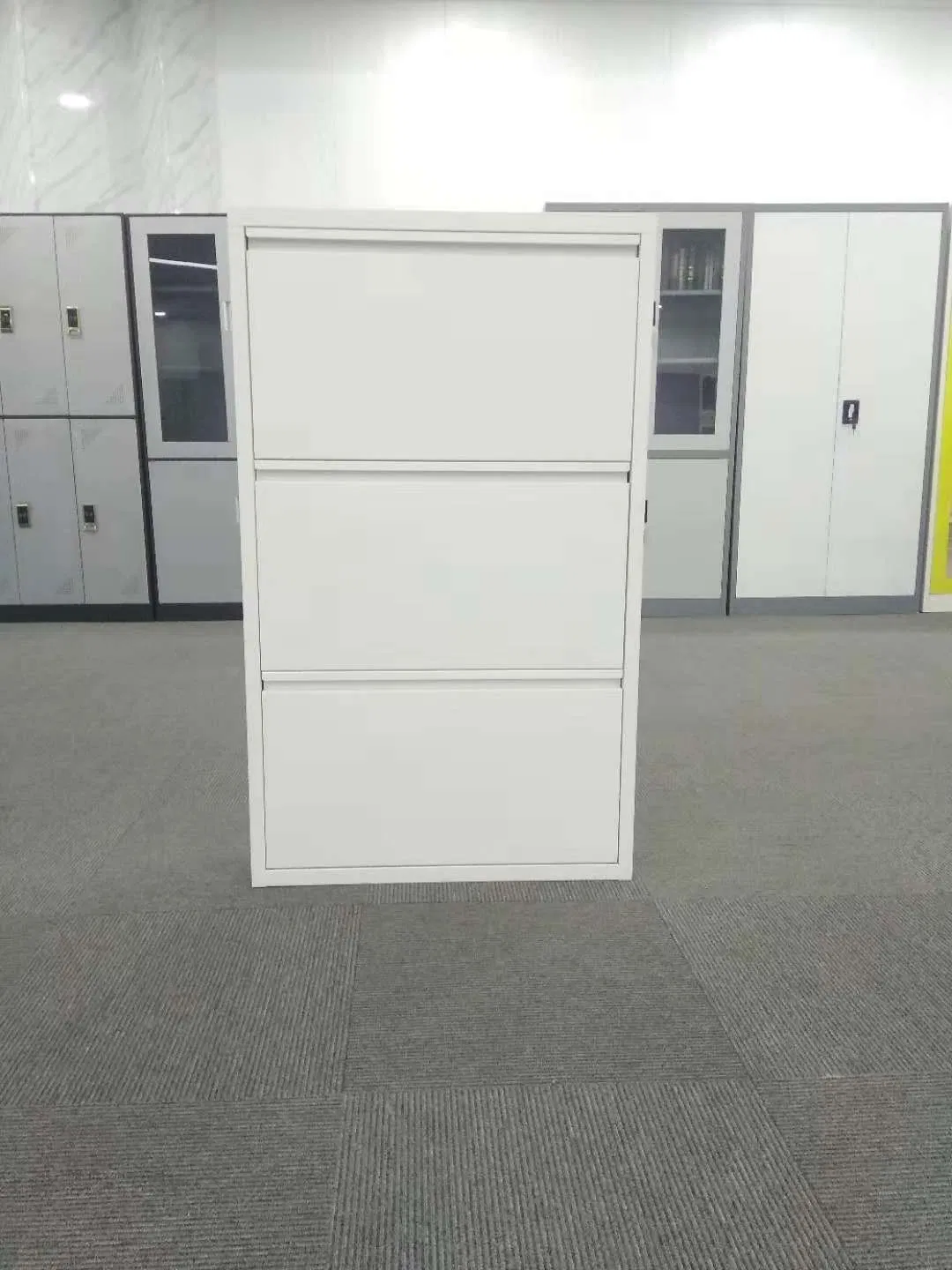 Steel Shoe Cabinet 4 Tier Metal Shoe Cabinet