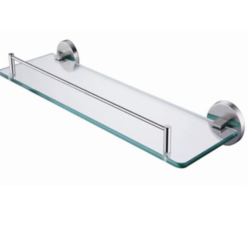 Hot Sale Wall Mount Floating Tempered Glass Bathroom Storage Shelf