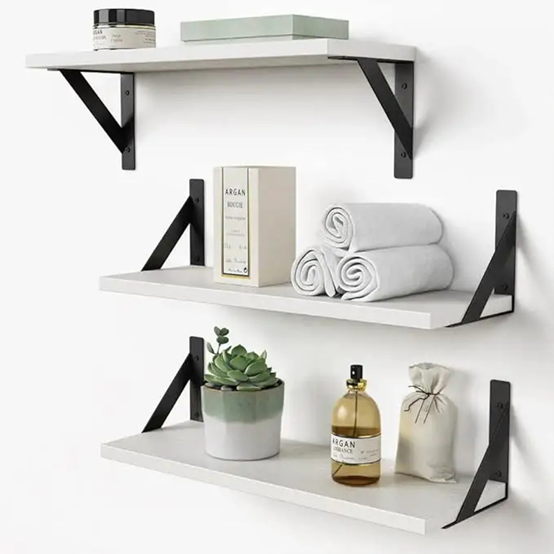 Hot-Selling Country Style Floating Shelf Wall Mounted Natural Wood Ledges Multi-Functional Storage Shelf