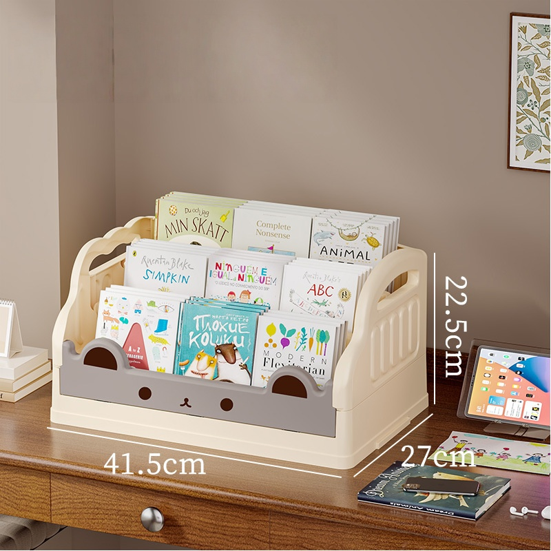 Multi-Layer Rolling Kids Bookshelf Easy Storage for Books &amp; Toys Home Organizer