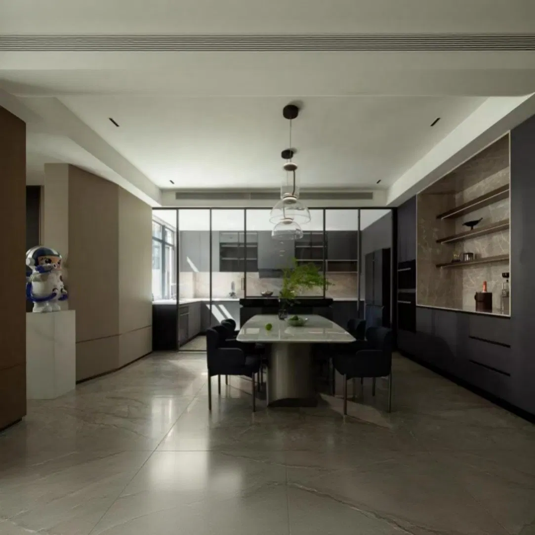 No Straightener Required Kitchen Pull out Unit Using Aluminum Honey Comb with Satin PVC Film in European Classical Style