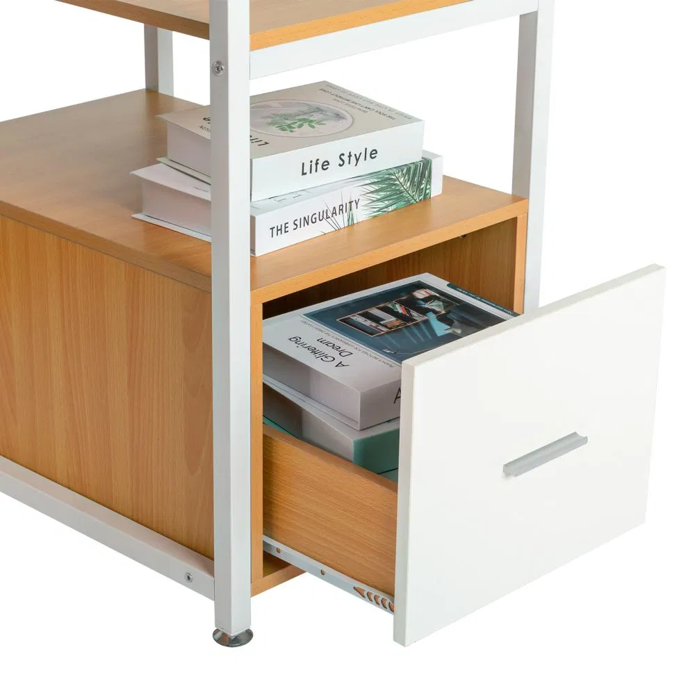 Sleek Computer Desk for Home Office Workstation with Storage Drawer