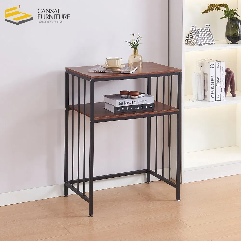 Modern Bedside Table Black Side Table with Ribbed Effect Side Table Nightstand