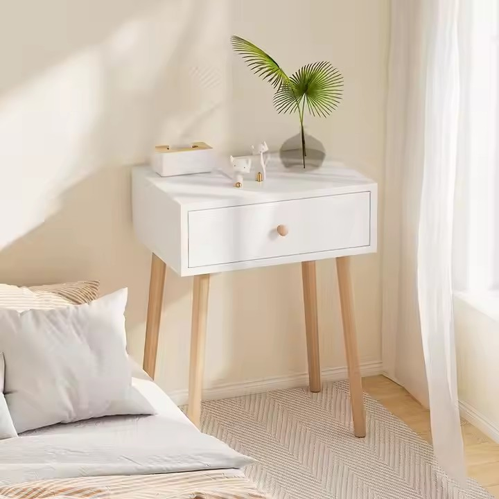 Bedroom Furnitures Nordic Style Hotel Bedroom Furniture Bedside Table White Small Black Nightstand