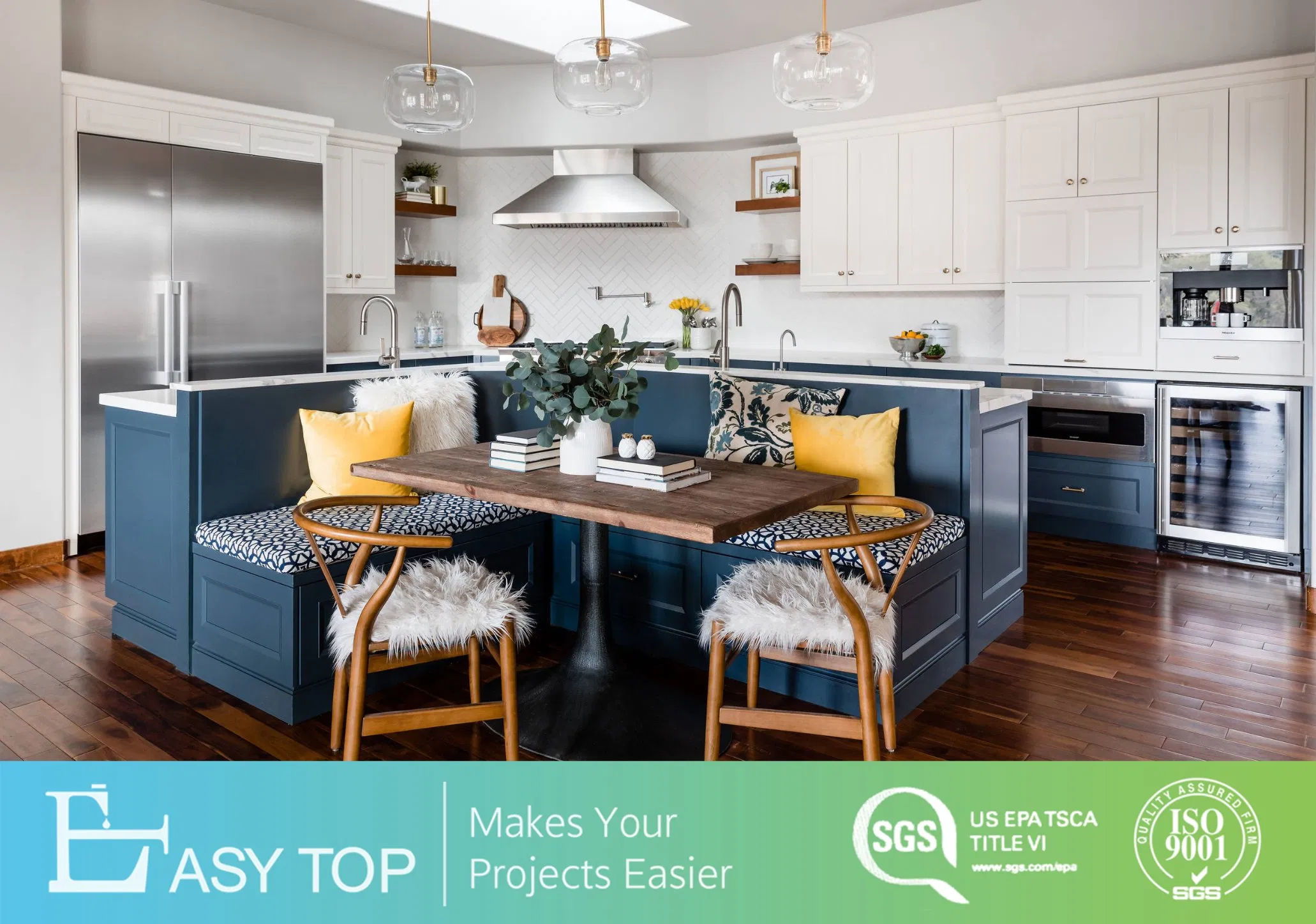 Home Furniture Classic Design French Style Real Timber Solid Wood Kitchen Units