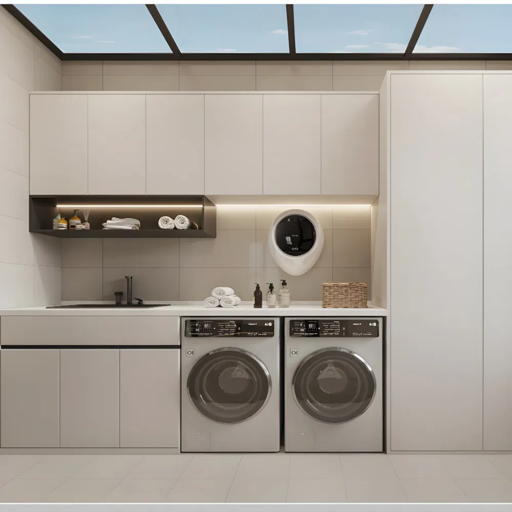 Flat Furniture Laundry Room Custom Modern Storage Cabinet Wash Closet Washstand