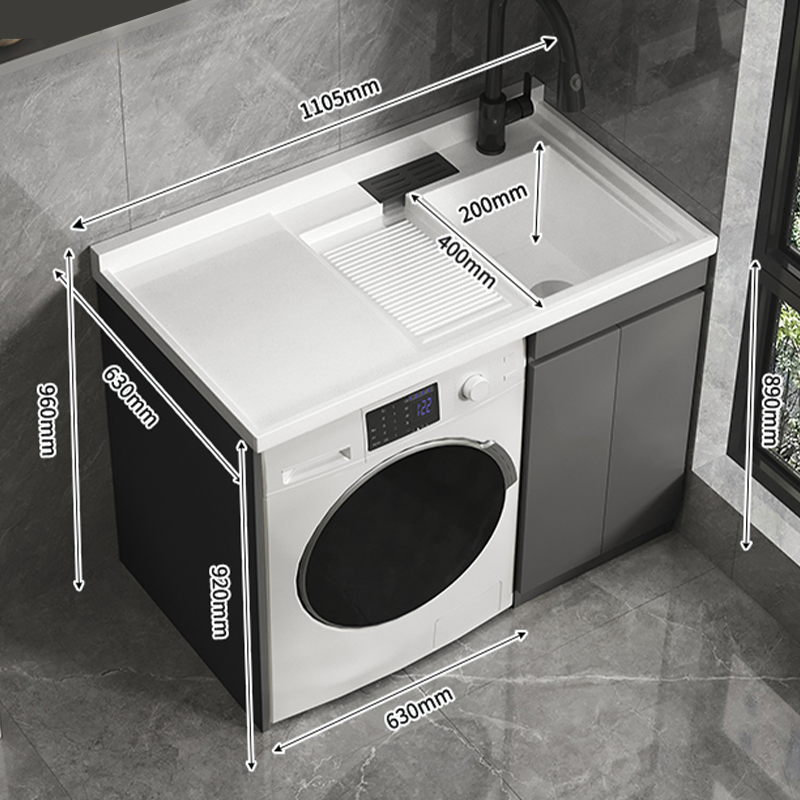 1100mm Laundry Room Sink Cabinet for Washing Machine Laundry Cabinet Set
