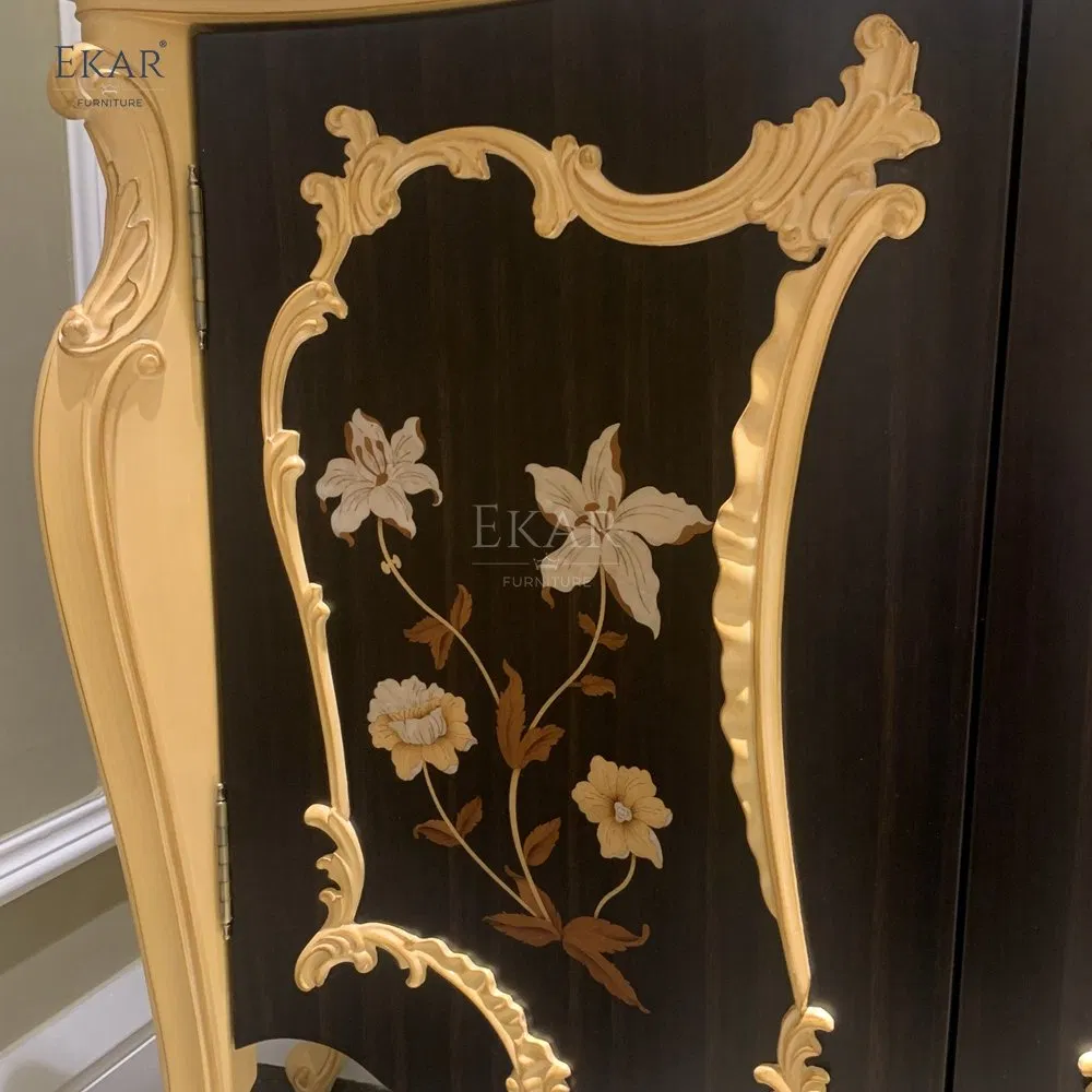 Traditional French Style Wood Console Table Elegant Entryway Organizer with Storage