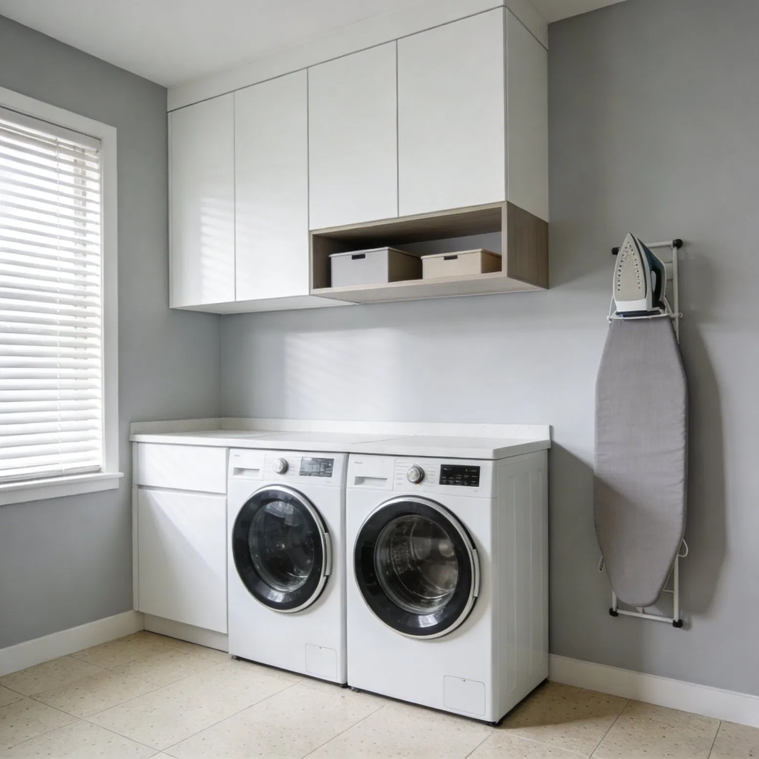 Laundry Cabinet Storage Unit for Household Utility Room