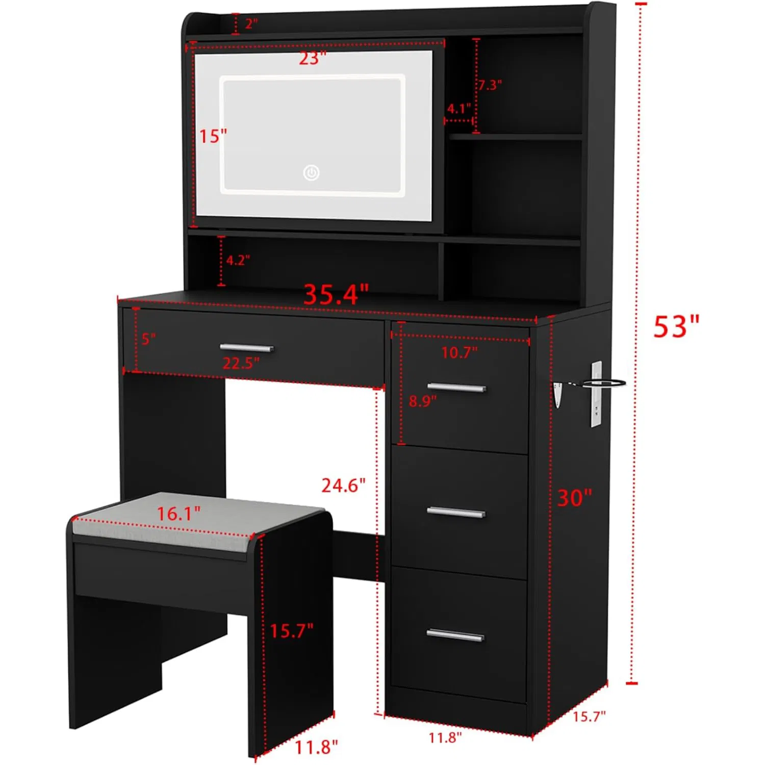 Makeup Vanity Dressing Table View 6