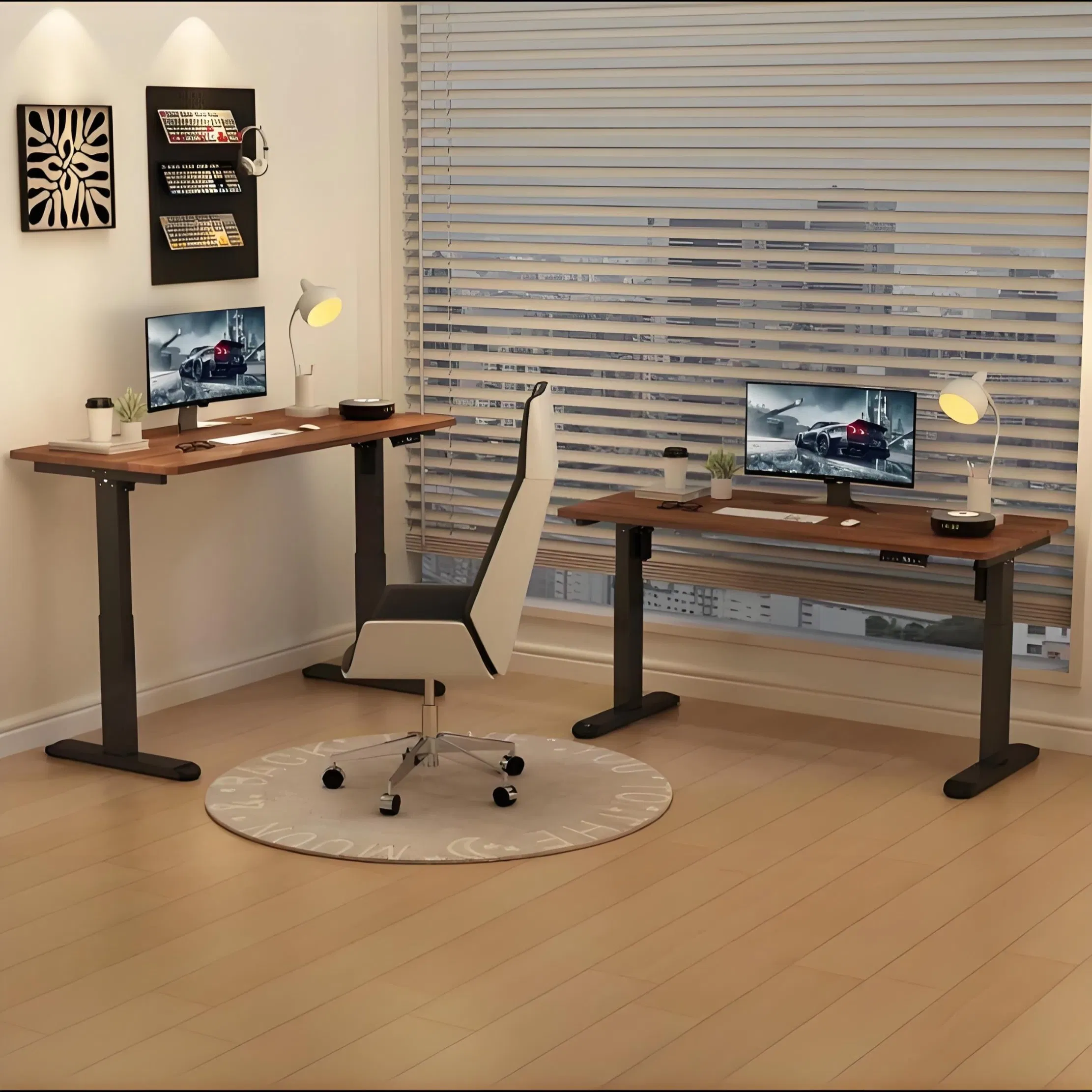 Electric Height-Adjustable Desk, Single Motor or Dual Motor, Smart Computer Desk, Gaming Desk, Home Office Desk
