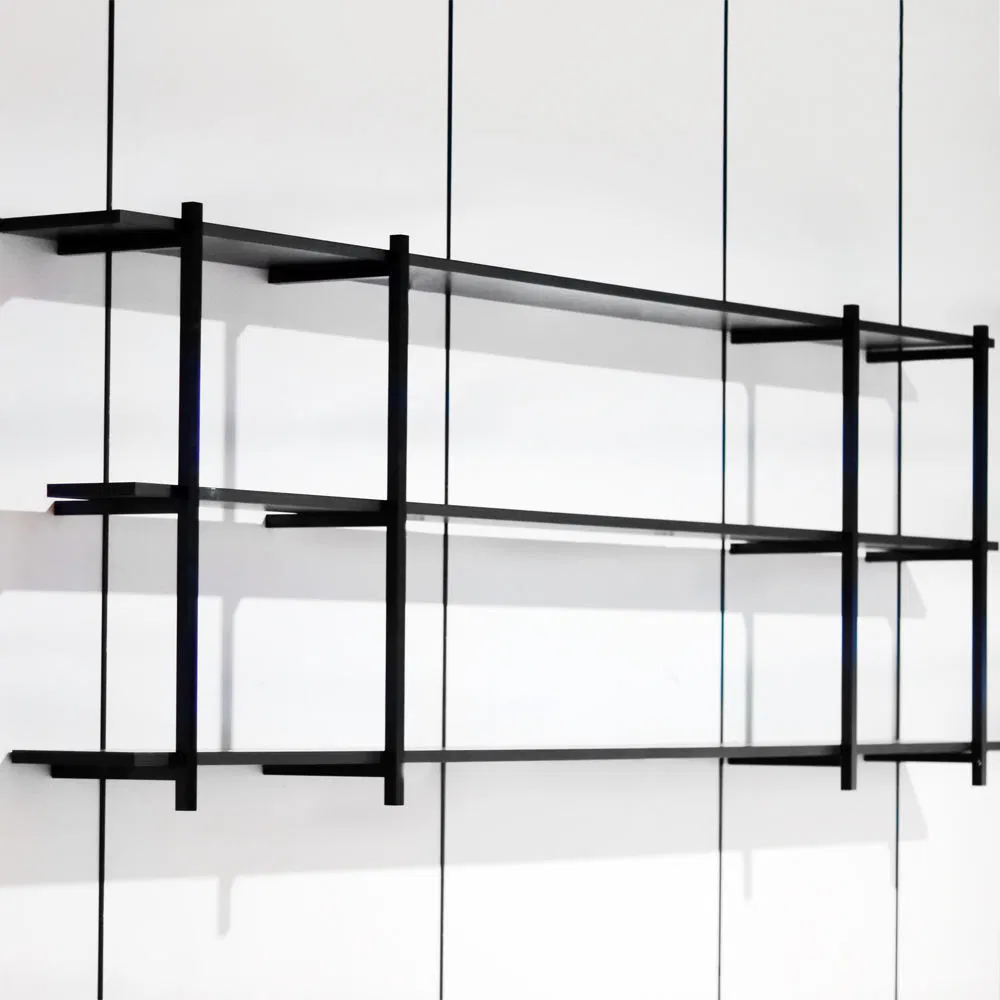 Furniture Floating Wall Storage Shelves Aluminum Home Wall Mount Bookshelf for Living Room Office Kitchen Dining Home Office