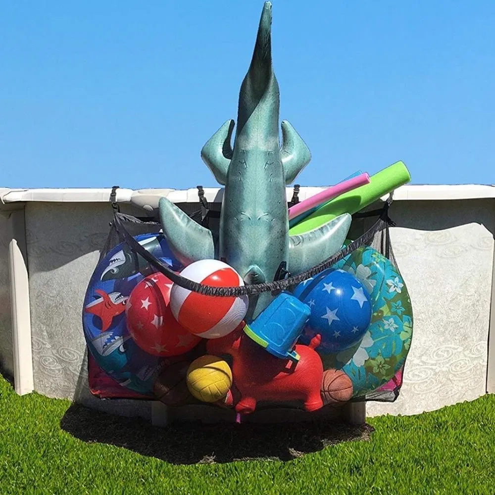 Mesh Beach Bag Foldable Toy Organizer Large Hanging Pool Storage Bl19917