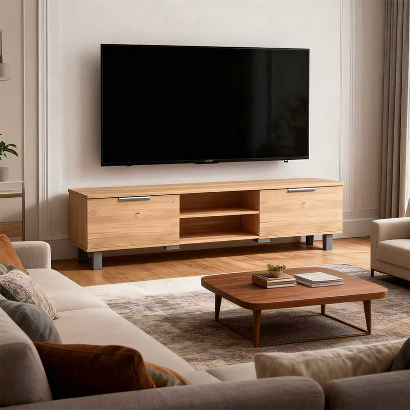 Stylish Modern TV Media Console with Storage Solutions