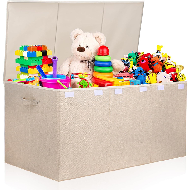 Multi-Compartment Toy Storage Organizer with Flip Lid for Home &amp; Playroom