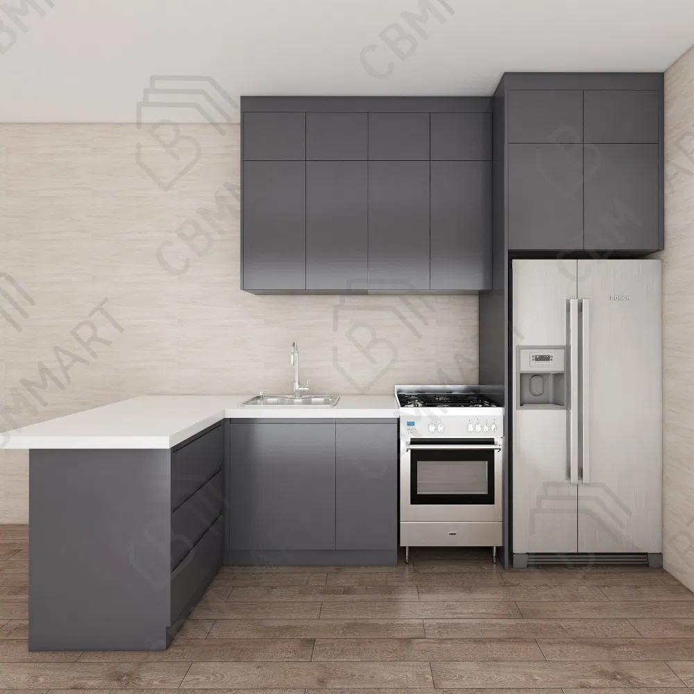 Cbmmart Custom Color High Gloss Modular Kitchen Cabinet Units