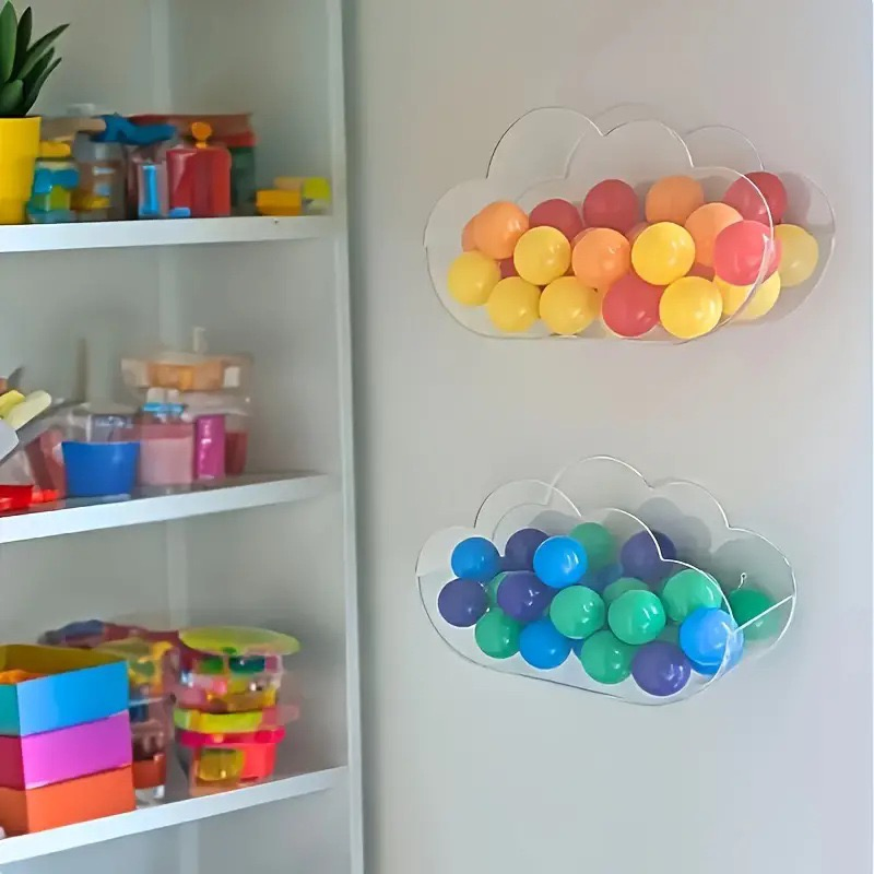 Clear Acrylic Floating Shelves, Wall Mounted Display Ledge for Bathroom, Bedroom &amp; Living Room.