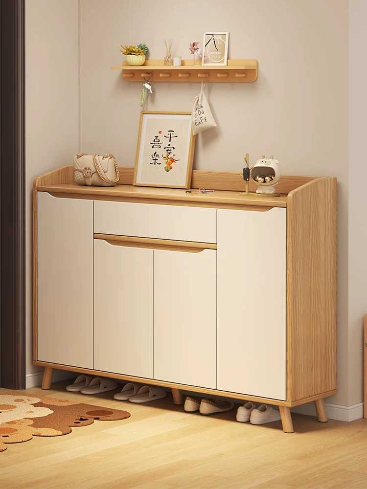 Sturdy Wooden Shoe Rack Cabinet Wooden Storage Cabinet for Home Durable Space-Saving Shoe Storage Furniture