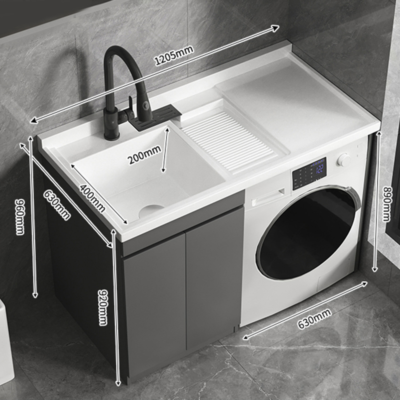 1200mm New Arrival Double Doors Cabinet Laundry Cabinet with Basin for Laundry Room