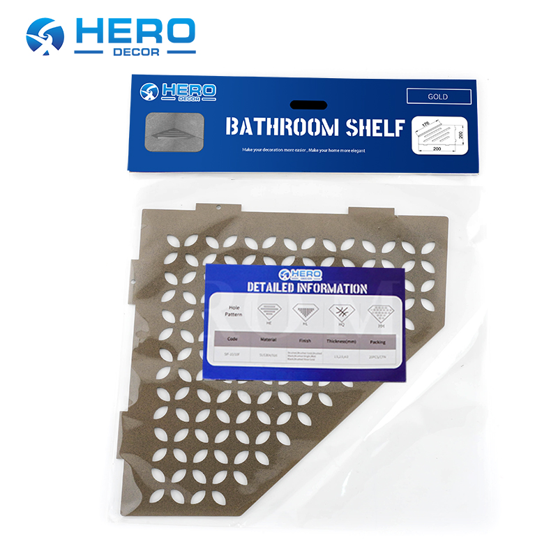 Shower Corner Shelf for Tile Wall Hot Selling in Europe 304 Stainless Steel Bathroom Floating Holder Toilet Rack