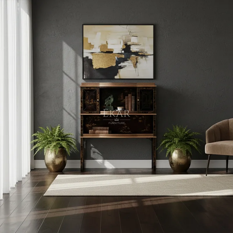 Luxury Console Hand-Painted Cabinet View 2