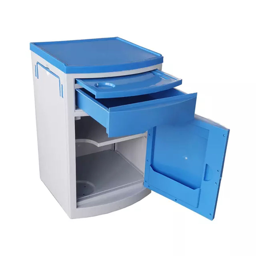 Medical Bedside Locker Table for Clinic Furniture ABS Plastic Medical Storage Nightstand Hospital Bedside Locker Cabinet