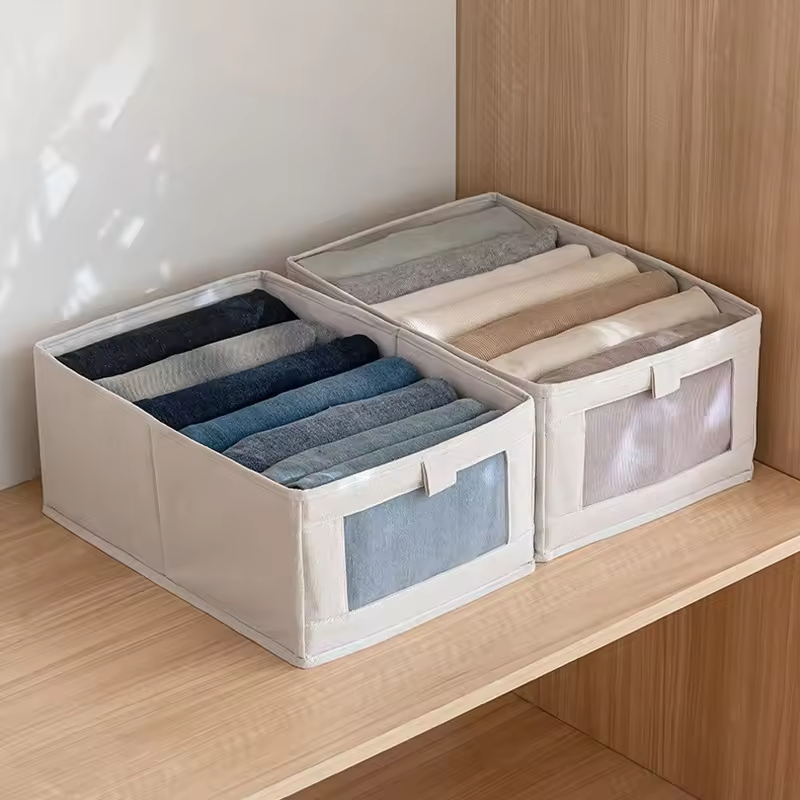 Foldable Closet Organizer Living Room and Bathroom Clothes Underwear Toy Sundries Storage Box