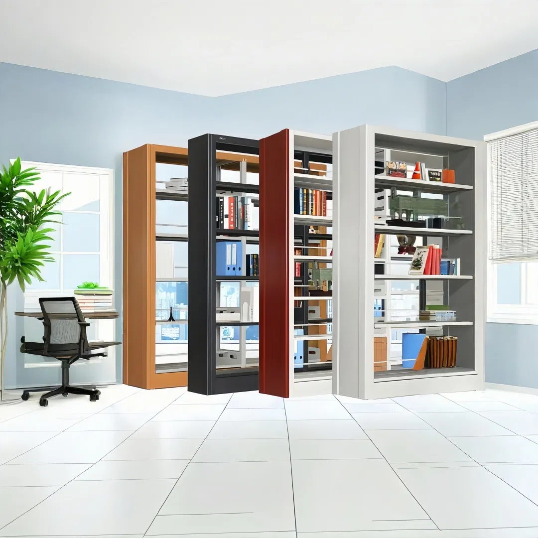 Sleek Customizable Metal and Wood Bookshelves for Modern Interiors