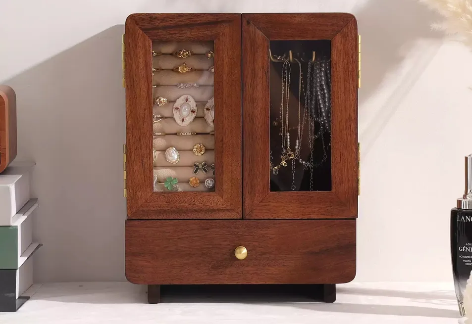 Velvet Lined Wooden Box