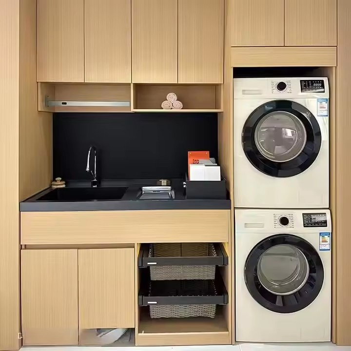 Custom Balcony Laundry Cabinet for Balcony Laundry Room Stylish Living Room Furniture