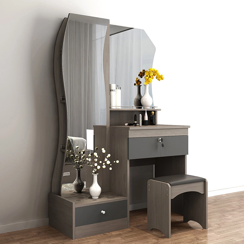 Custom Simple Hotel Home Bedroom Furniture Storage Makeup Mirror Dressing Table