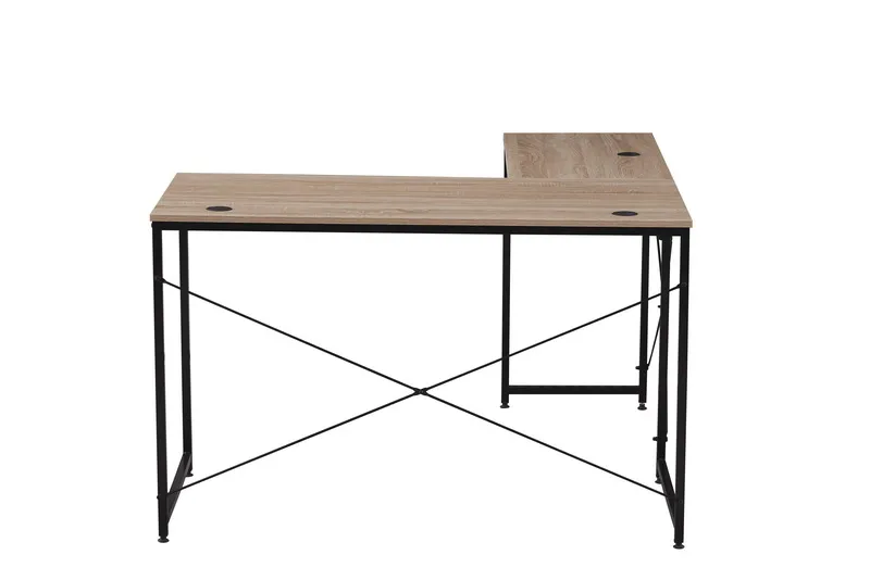 L-shaped desk detail