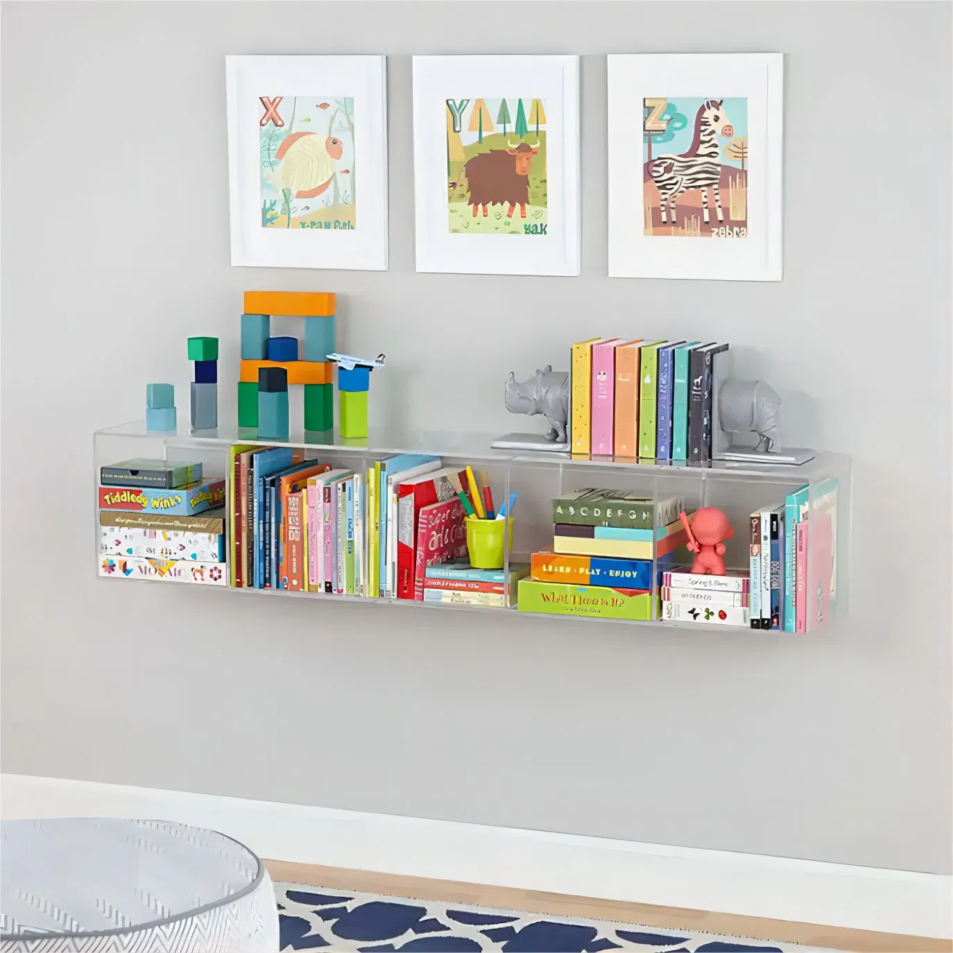 Custom Acrylic Floating Wall Shelf Display Shelves