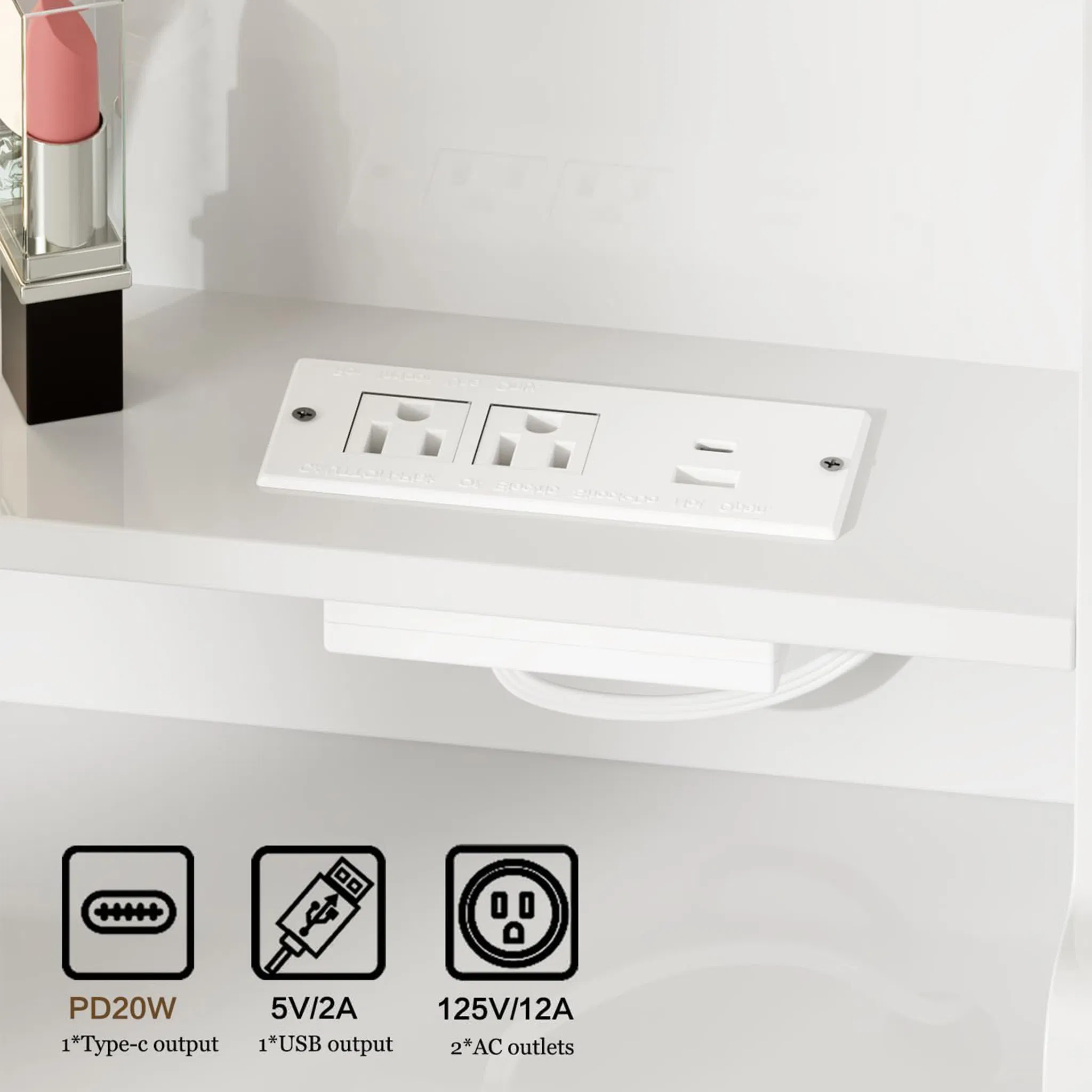 Retractable Make-up Table Bedroom Adjustable Brightness Dressing Table