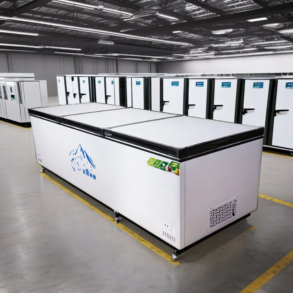 Commercial Refrigerated and Frozen Horizontal Island Refrigeration Unit