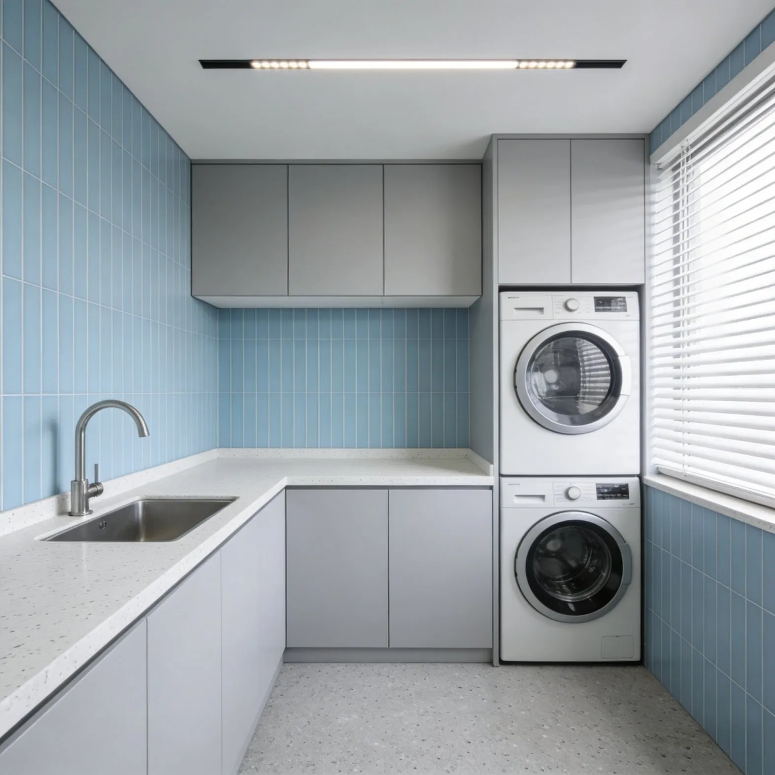 Modern Laundry Cabinet with Storage for Utility Room Furniture