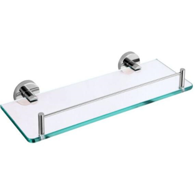 Hot Sale Wall Mount Floating Tempered Glass Bathroom Storage Shelf