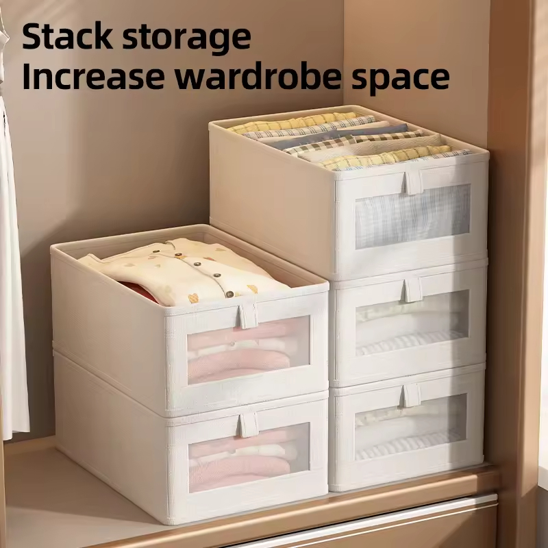 Foldable Closet Organizer Living Room and Bathroom Clothes Underwear Toy Sundries Storage Box