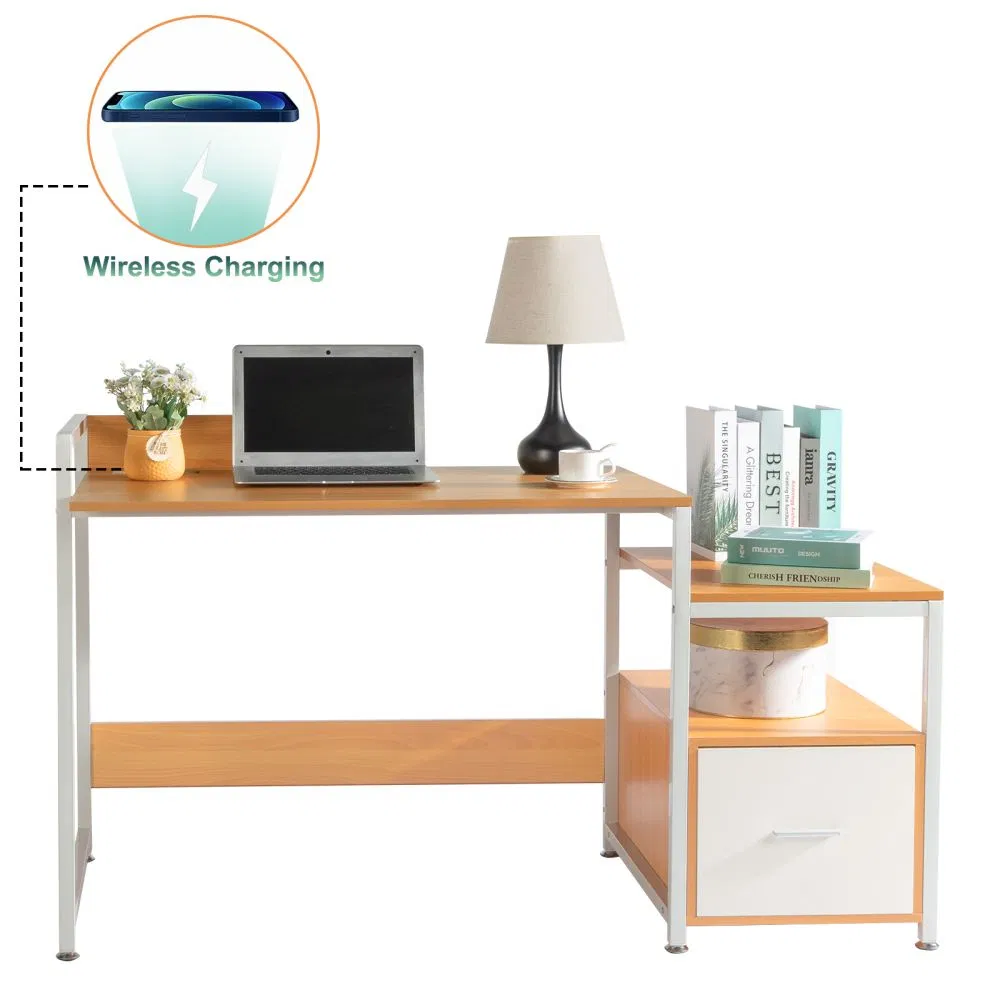 Sleek Computer Desk for Home Office Workstation with Storage Drawer