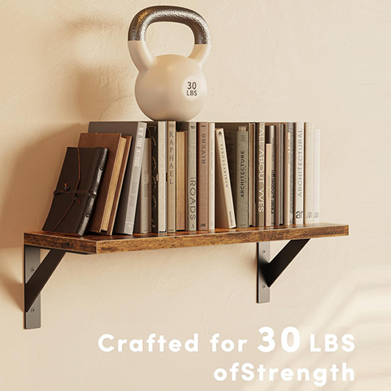 Hot-Selling Country Style Floating Shelf Wall Mounted Natural Wood Ledges Multi-Functional Storage Shelf