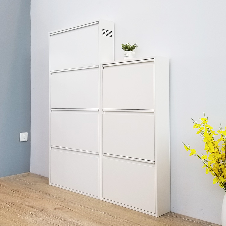 12 Pairs Home Shoe Rack Cabinet Furniture Wall Mount Metal Shoe Storage Shelf Organizer