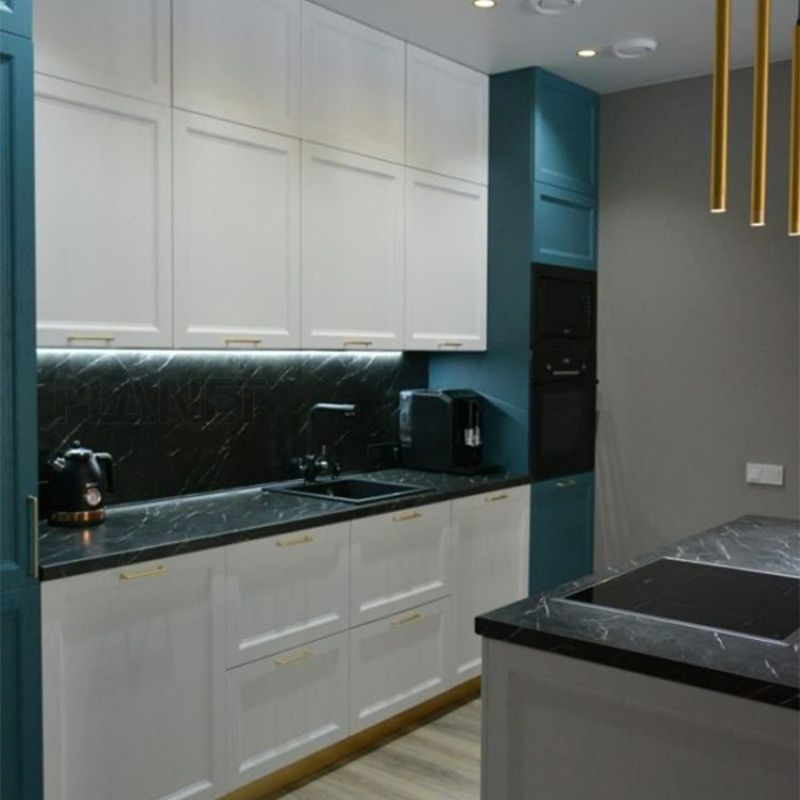 European Style Ready Assemble Kitchen Cabinets Island Modern Design Kitchen Unit