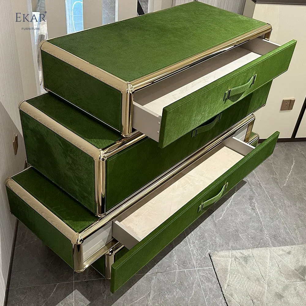 Upgrade Your Entryway with Our Elegant Green Drawer Console