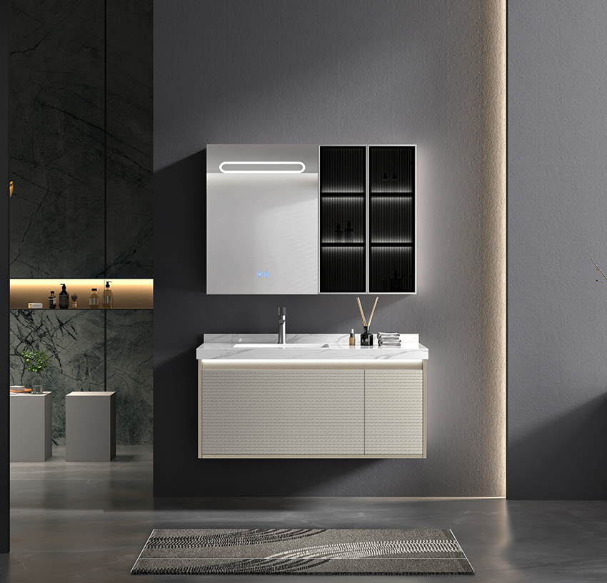 Modern Hotel Bathroom Vanity Unit Customizable Wood Bathroom Cabinet Laundry Room Furniture