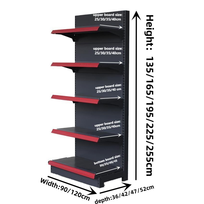 Shelving Book Shop Retail Display Gondola Metal Shelf Supermarket Rack