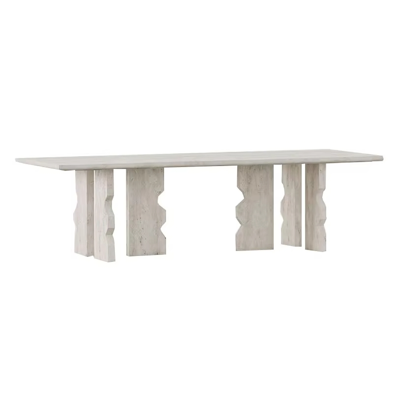 Alabastrino Travertine Rectangle Console Table for Luxury Hotel &amp; Villa Modern Entryway Design