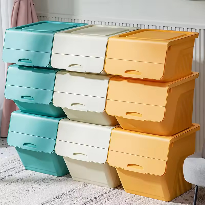 Large Capacity Toy Storage Box Bins Plastic Snacks Clothes Storage Organizer