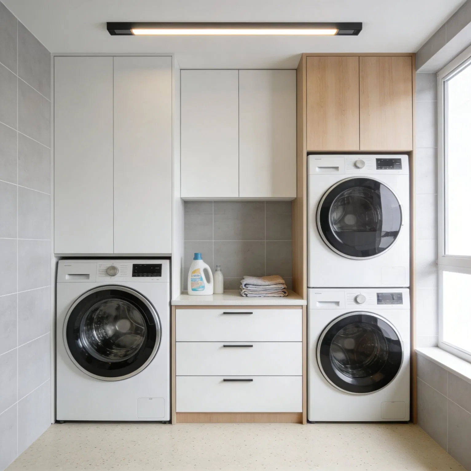 Modern Laundry Cabinet with Storage for Utility Room Furniture